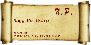 Nagy Polikárp névjegykártya
